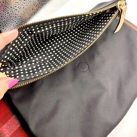 Kate Spade ♠️ New York Kennedy Park Aleah Nylon Crossbody Folding Bag, Black - Picture 9 of 10